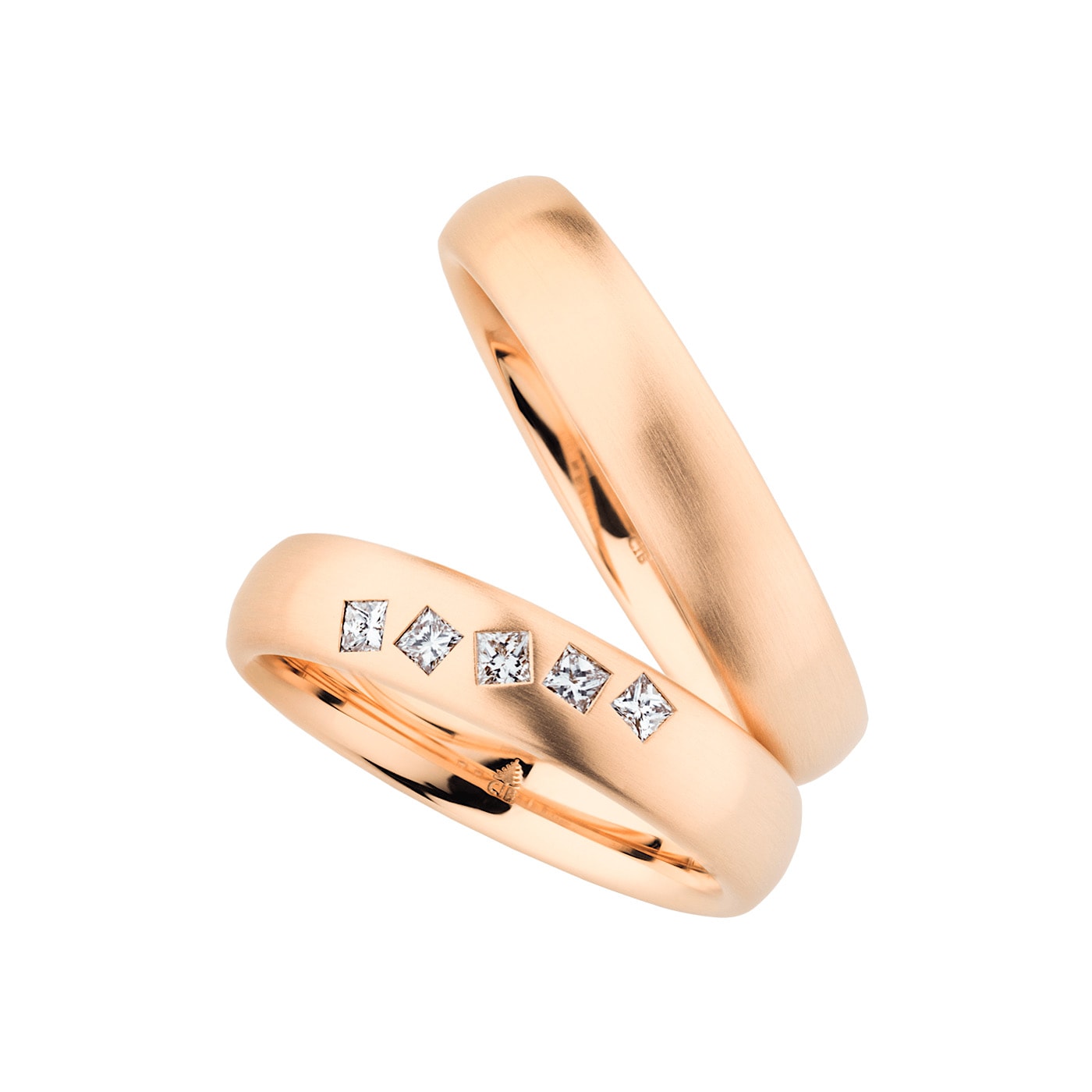 Schmuck: Christian Bauer Brillant Trauringe Roségold 4.5 mm aus 750 Roségold von Christian Bauer