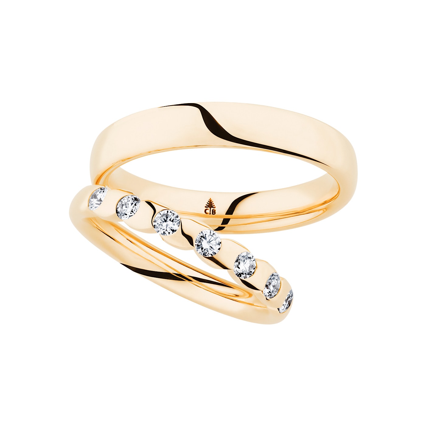 Schmuck: Christian Bauer Brillant Trauringe Gelbgold 3 & 4 mm aus 750 Gelbgold von Christian Bauer