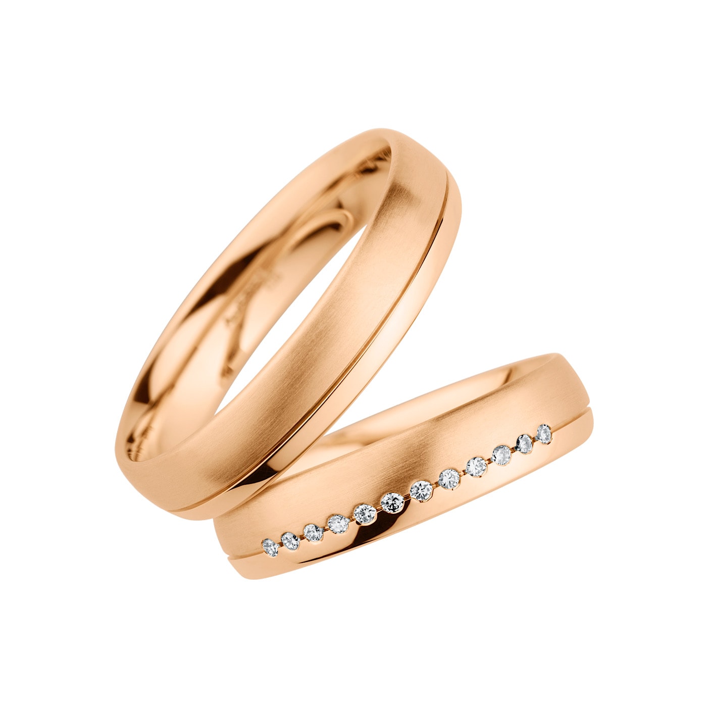 Schmuck: Christian Bauer Brillant Trauringe Roségold 4.5 mm aus 585 Roségold von Christian Bauer