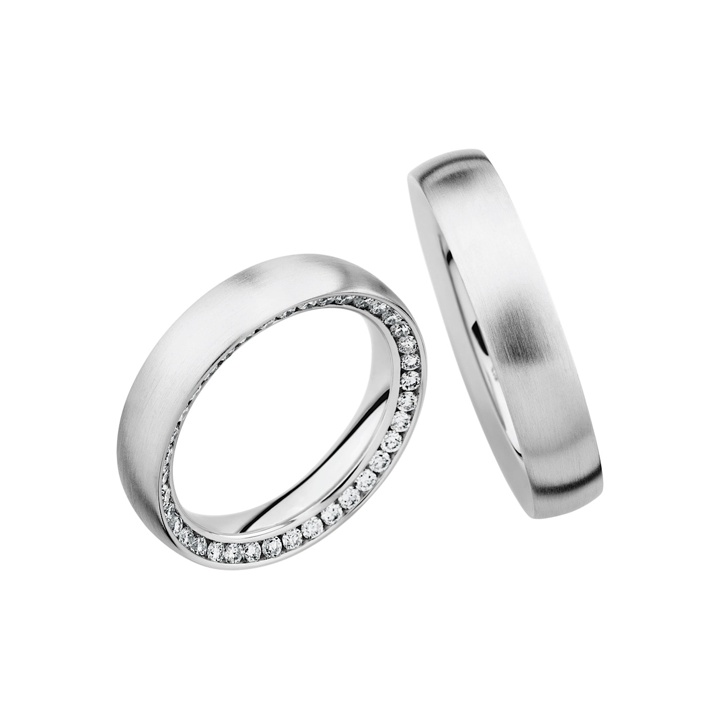 Schmuck: Christian Bauer Brillant Trauringe Weißgold 5 mm aus 750 Weißgold von Christian Bauer