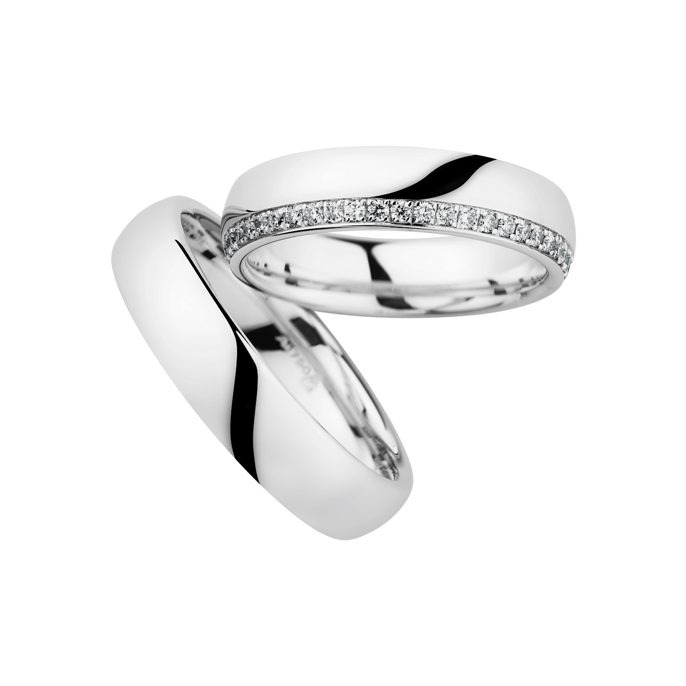 Schmuck: Christian Bauer Brillant Trauringe Weißgold 5 mm aus 750 Weißgold von Christian Bauer