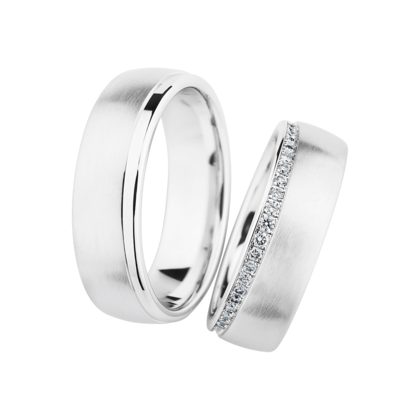 Schmuck: Christian Bauer Brillant Trauringe Weißgold 6.5 mm aus 585 Weißgold von Christian Bauer