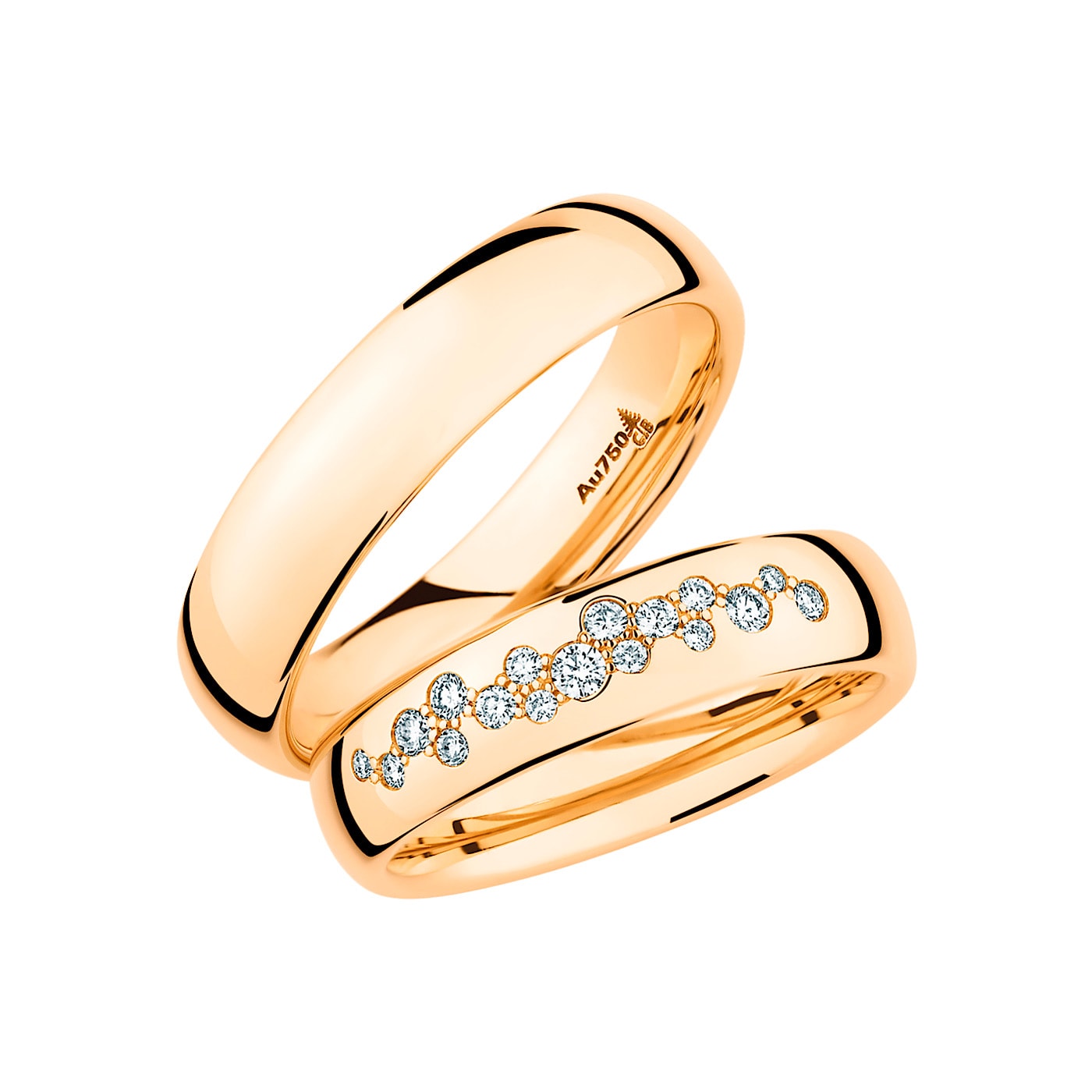 Schmuck: Christian Bauer Brillant Trauringe Roségold 5 mm aus 750 Roségold von Christian Bauer