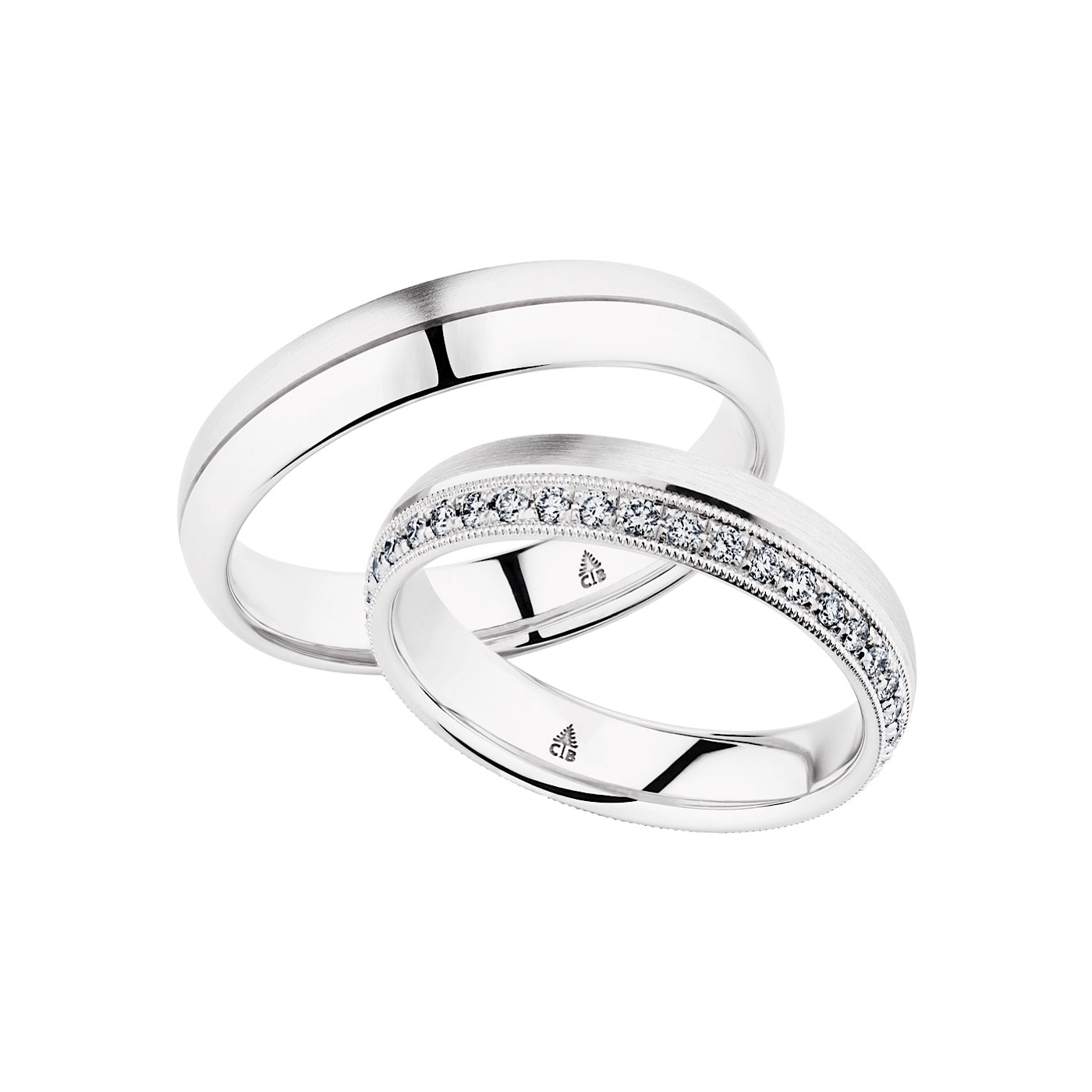 Schmuck: Christian Bauer Brillant Trauringe Weißgold 4.5 mm aus 585 Weißgold von Christian Bauer