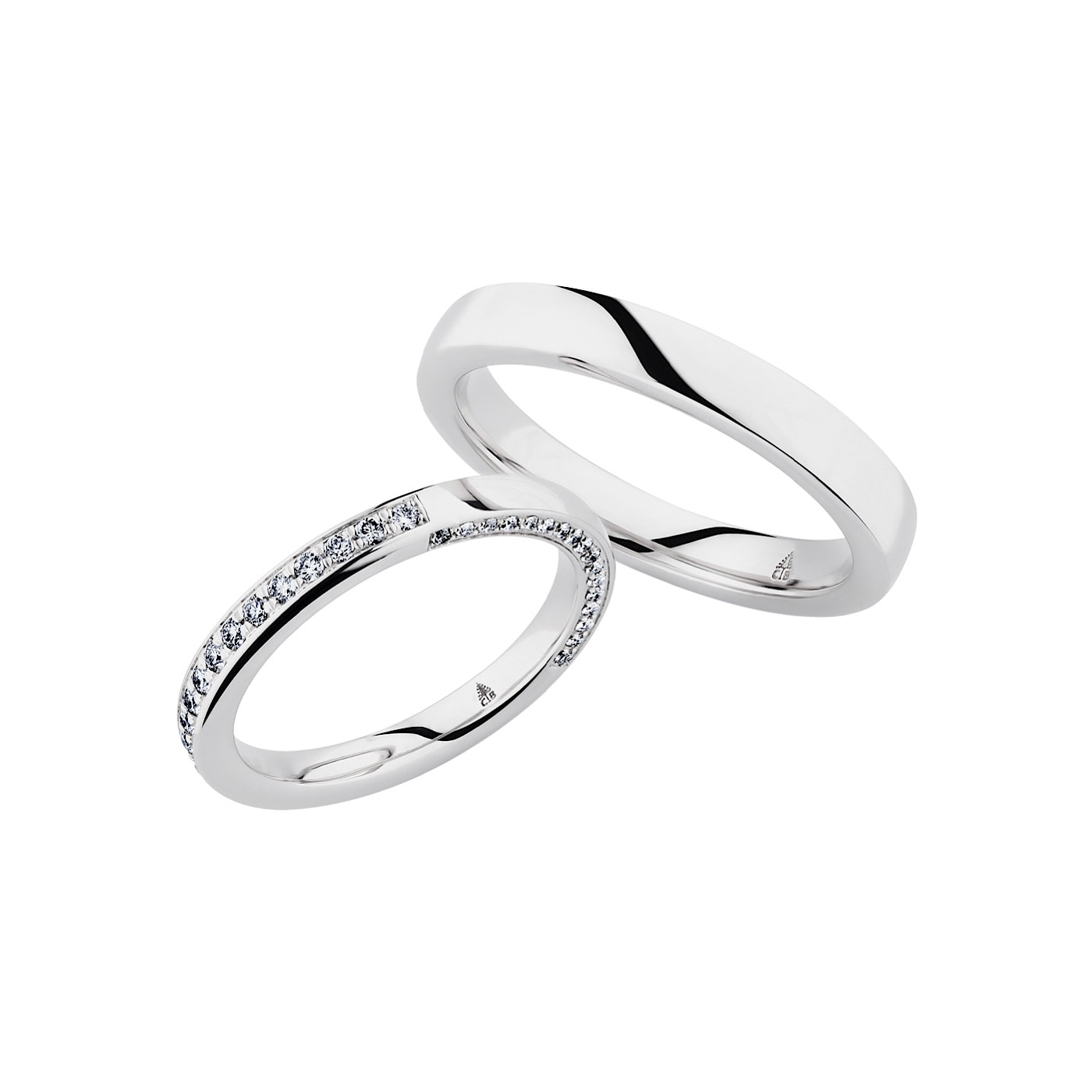 Schmuck: Christian Bauer Brillant Trauringe Platin 2.5 & 3.5 mm aus 950 Platin von Christian Bauer