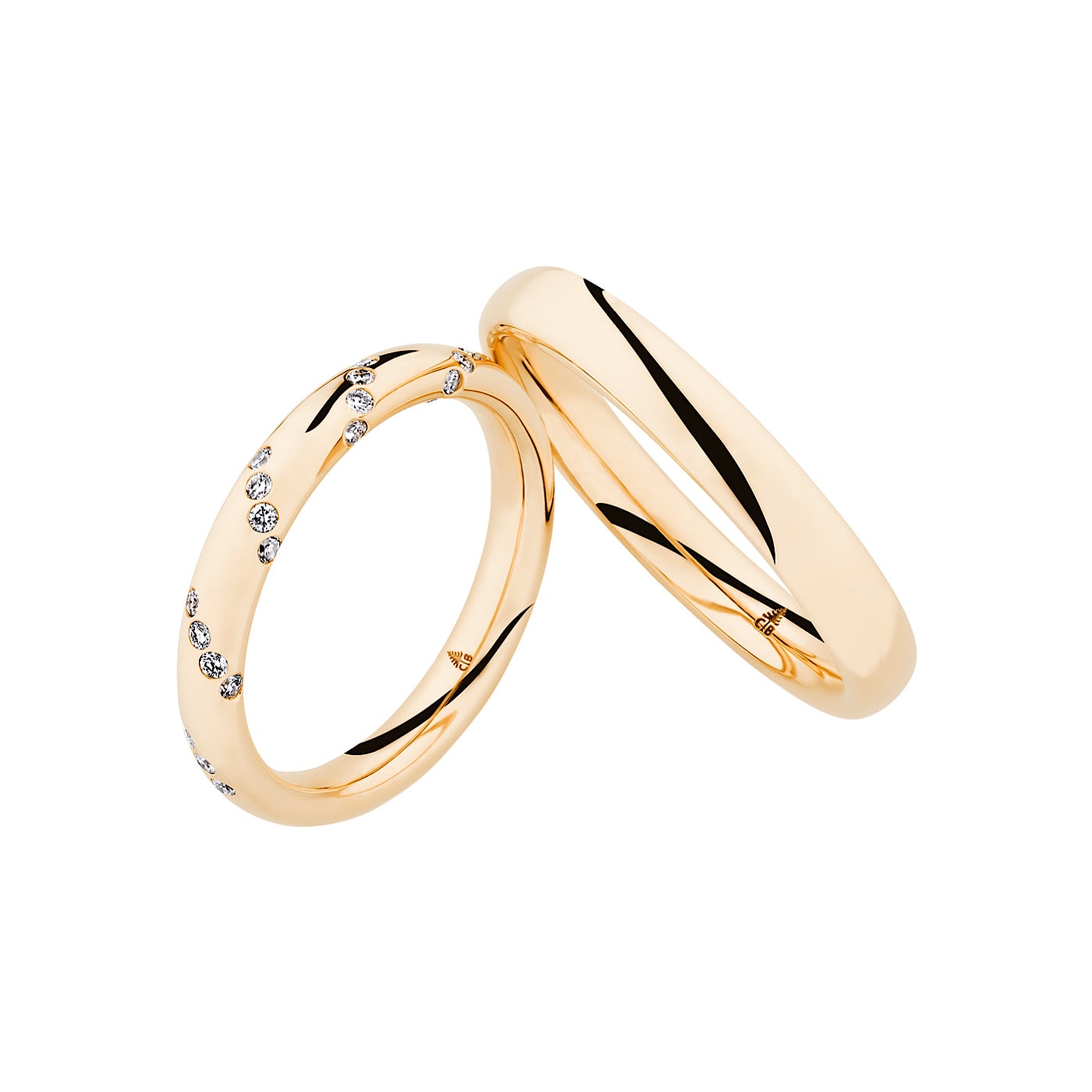Schmuck: Christian Bauer Brillant Trauringe Gelbgold 3 & 3.5 mm aus 750 Gelbgold von Christian Bauer