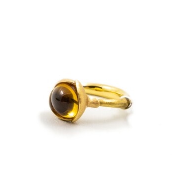 Schmuck: Ole Lynggaard Lotus Ring Gelbgold Citrin Gr. 55 aus 750 Roségold von Ole Lynggaard