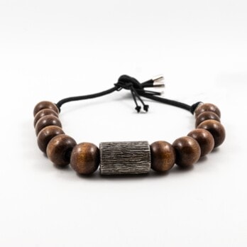 Schmuck: Baldessarini Armband Silber & Rosenholz 34 cm aus 925 Silber von Baldessarini