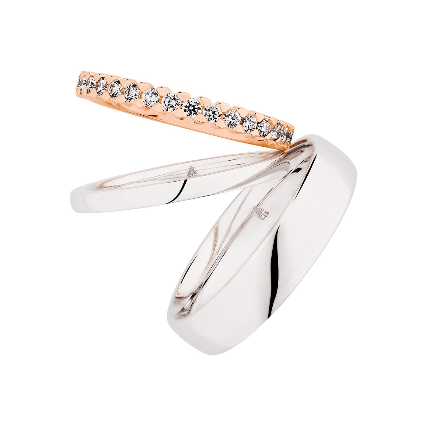 Schmuck: Christian Bauer Trauringe Weißgold & Memoire Ring Roségold aus 750 Roségold von Christian Bauer