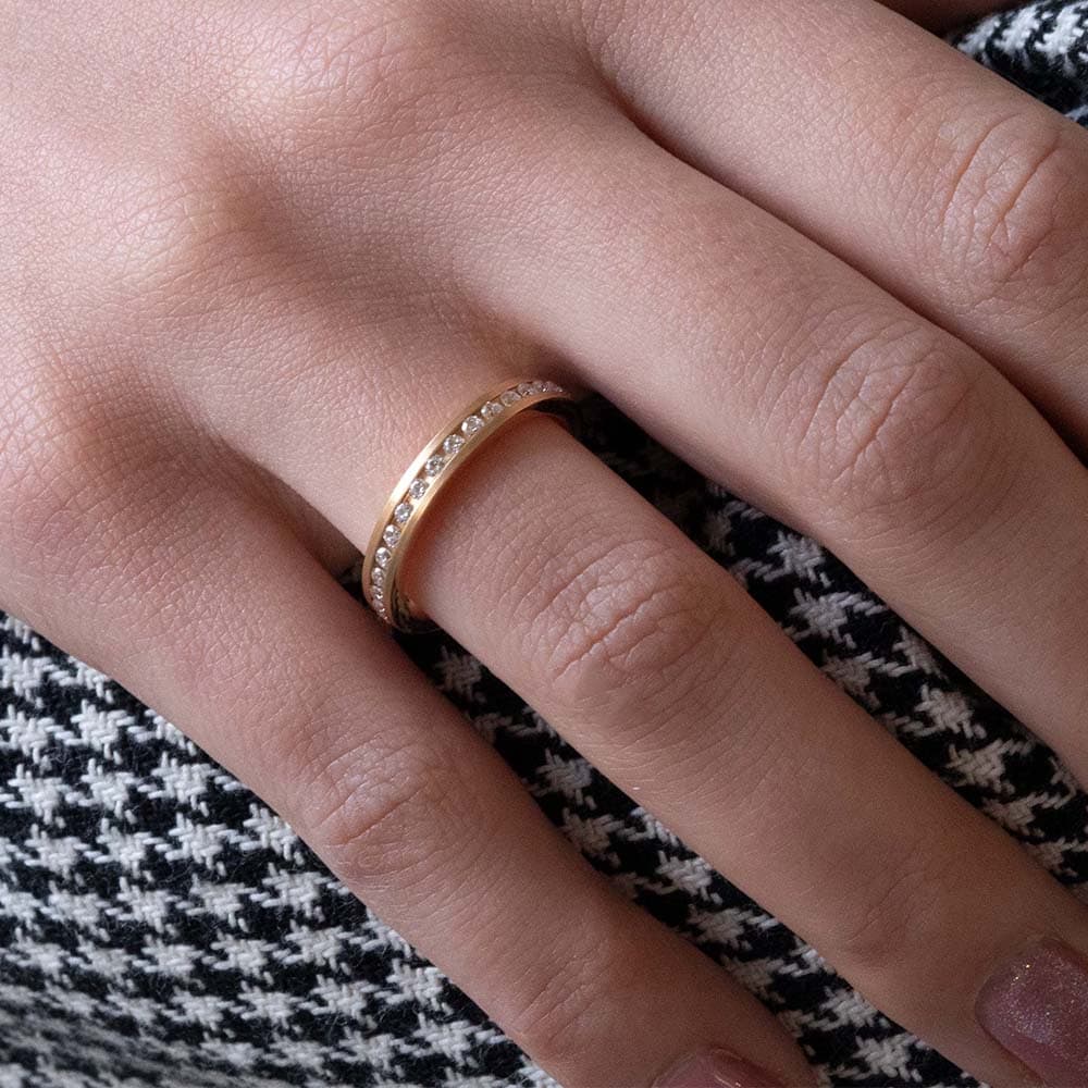 Schmuck: Memoire Ring Brillant Gelbgold Gr. 54 aus 750 Gelbgold von Last Pieces