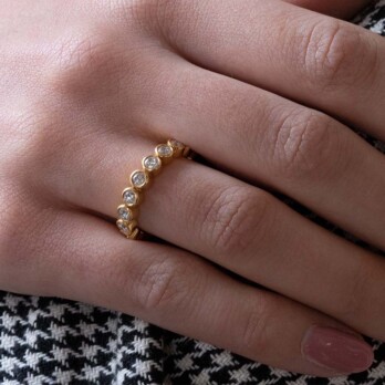 Schmuck: Memoire Ring Brillant Gelbgold Gr. 55 aus 750 Gelbgold von Last Pieces