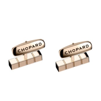Schmuck: Chopard Ice Cube Pure Manschettenknöpfe Edelstahl & Roségold aus Roségoldene PVD-Beschichtung von CHOPARD