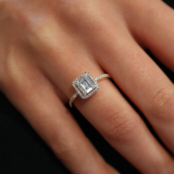 Schmuck: Diamant Ring Baguette & Brillant Roségold Gr. 53.5 aus 750 Roségold von Jewels by Eckstein