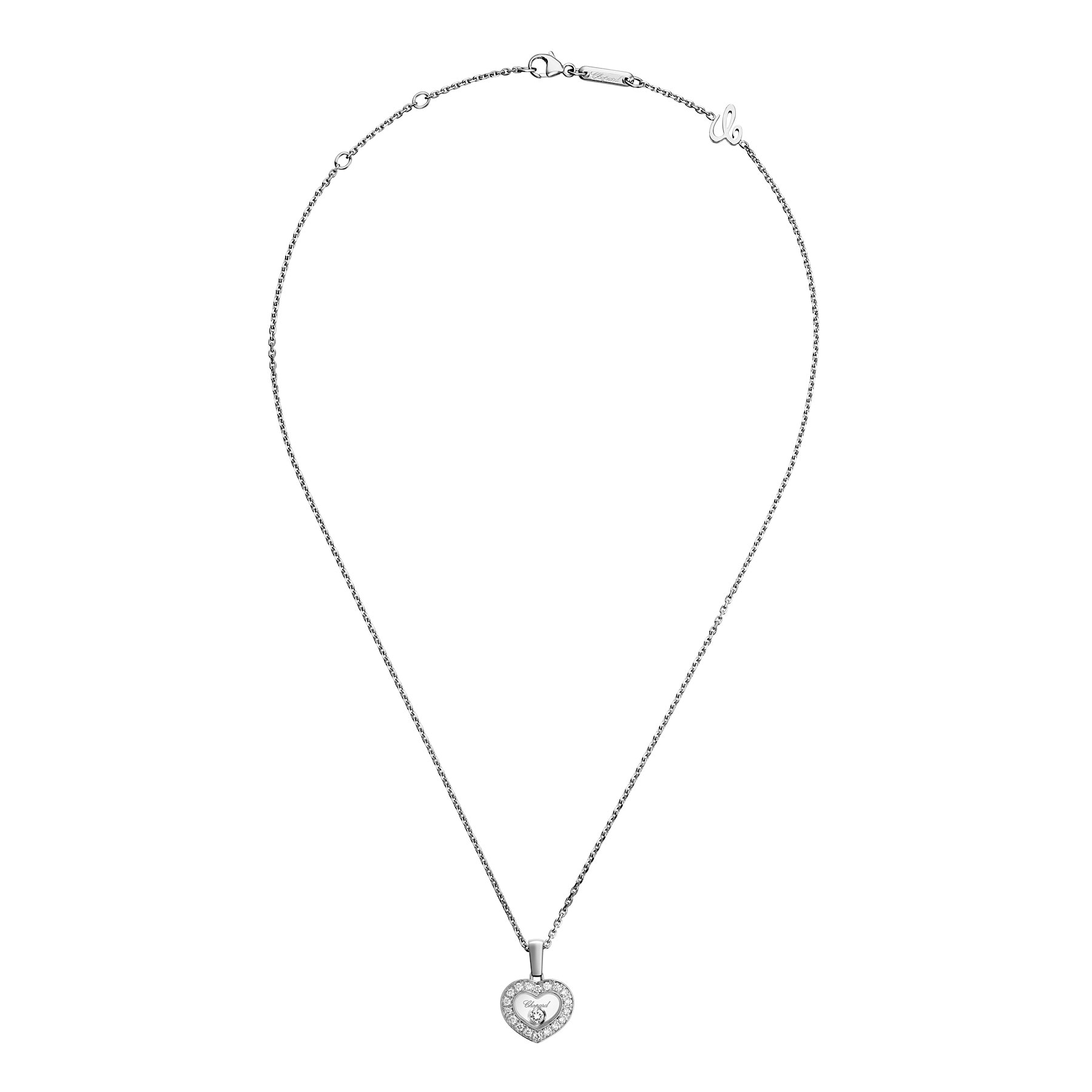 Schmuck: Chopard Happy Diamonds Kette Weißgold 42 cm aus 750 Weißgold von CHOPARD