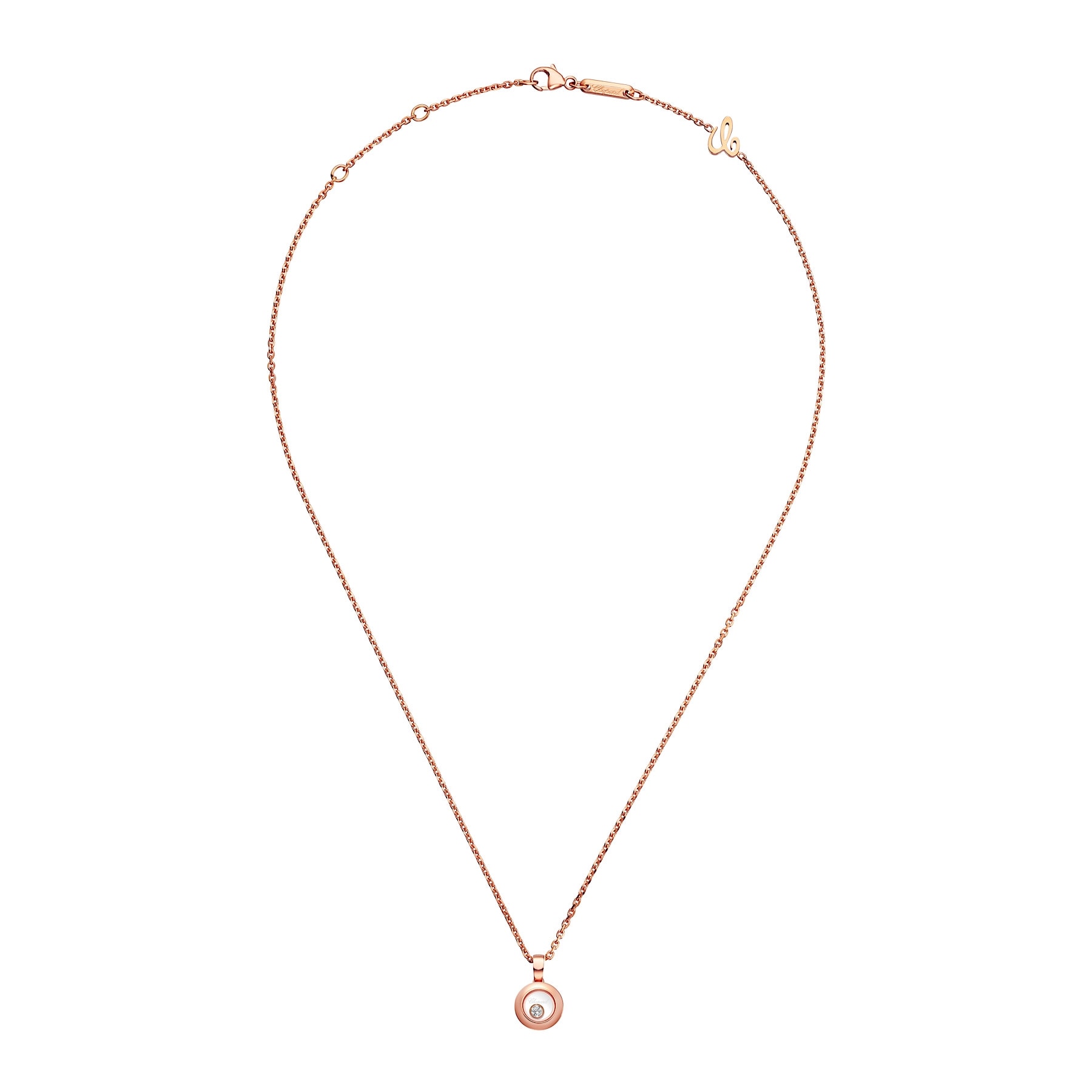 Schmuck: Chopard Happy Diamonds Brillant Kette Roségold 42 cm aus 750 Roségold von CHOPARD