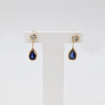 Schmuck: Erwin Reich Saphir Brillant Ohrstecker Gelbgold aus 750 Gelbgold von Erwin Reich