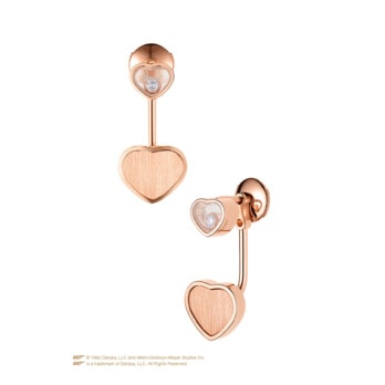 Schmuck: Chopard Happy Hearts Brillant Ohrringe Roségold 21 mm aus 750 Roségold von CHOPARD