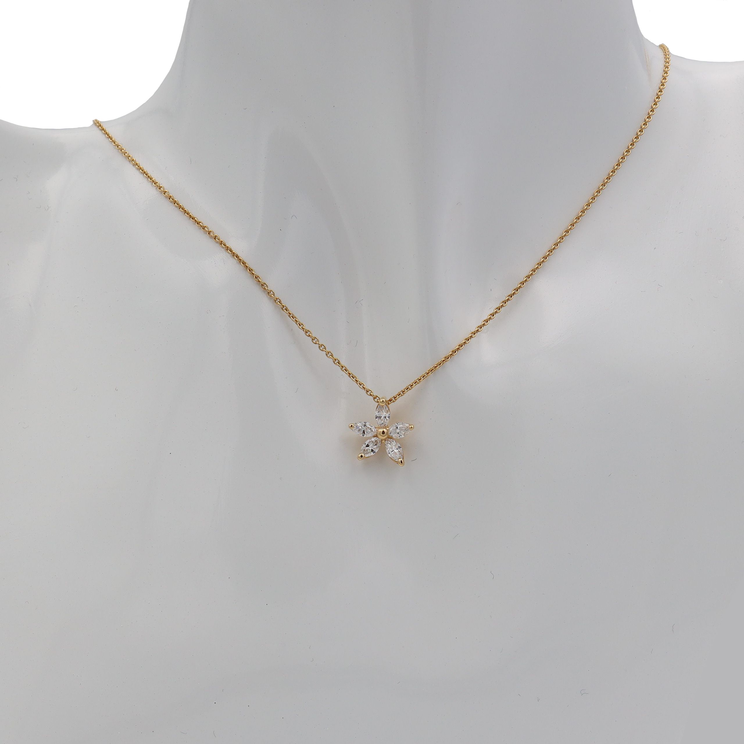 Schmuck: Erwin Reich Blüten Diamant Kette Gelbgold 42 cm aus 750 Gelbgold von Erwin Reich