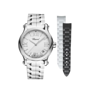 Uhren: Chopard Happy Sport Quarz 36 mm aus Edelstahl von CHOPARD