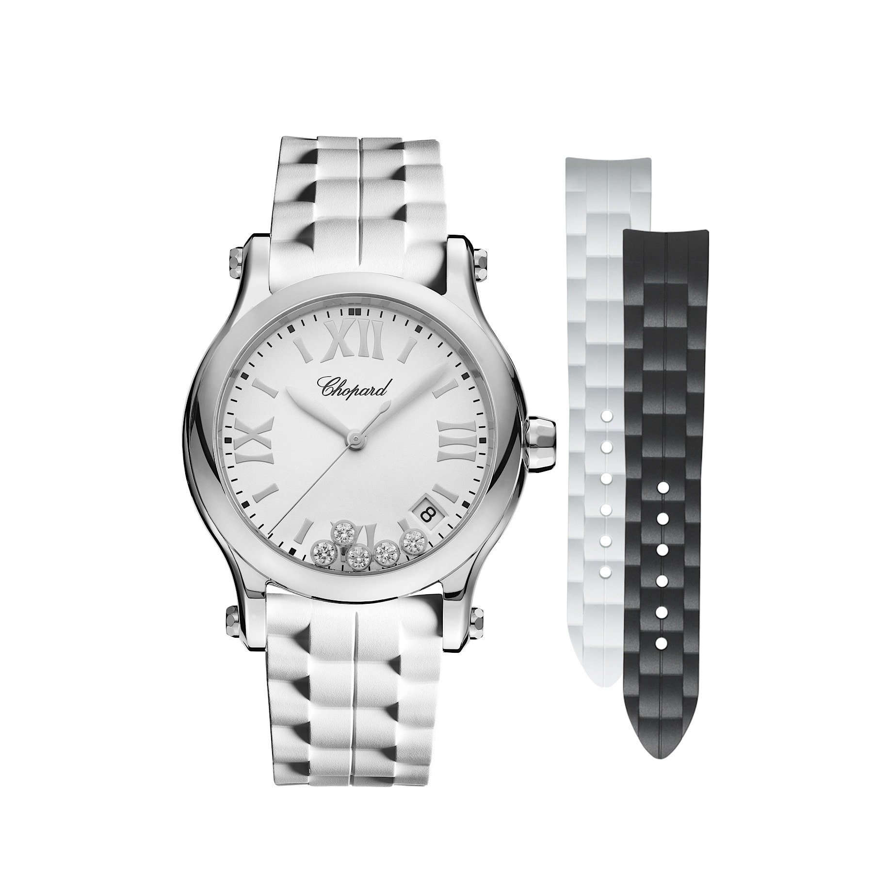 Uhren: Chopard Happy Sport Quarz 36 mm aus Edelstahl von CHOPARD