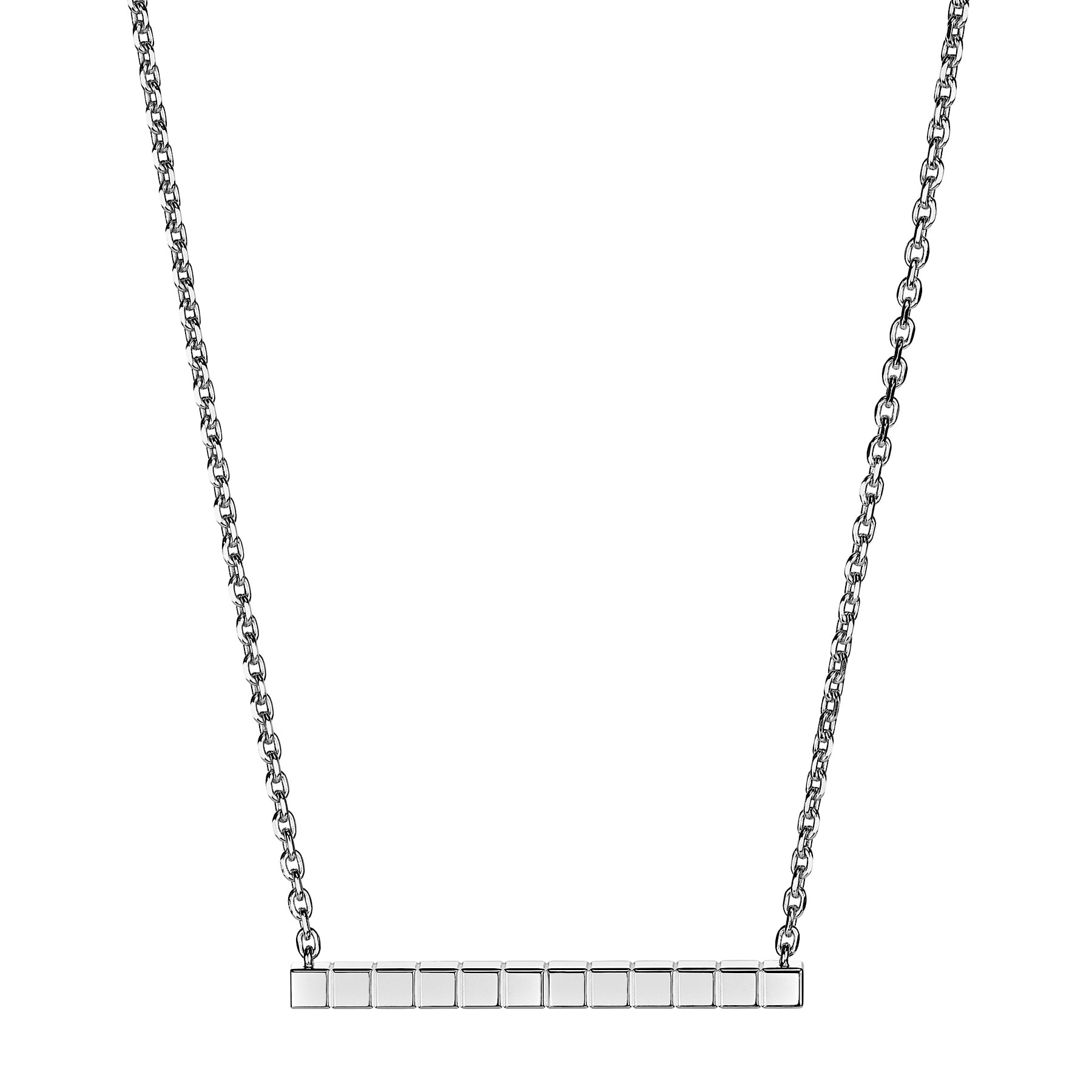 Schmuck: Chopard Ice Cube Brillant Kette aus 750 Weißgold, 45 cm aus 750 Weißgold von CHOPARD
