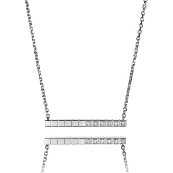 Schmuck: Chopard Ice Cube Brillant Kette aus 750 Weißgold, 45 cm aus 750 Weißgold von CHOPARD
