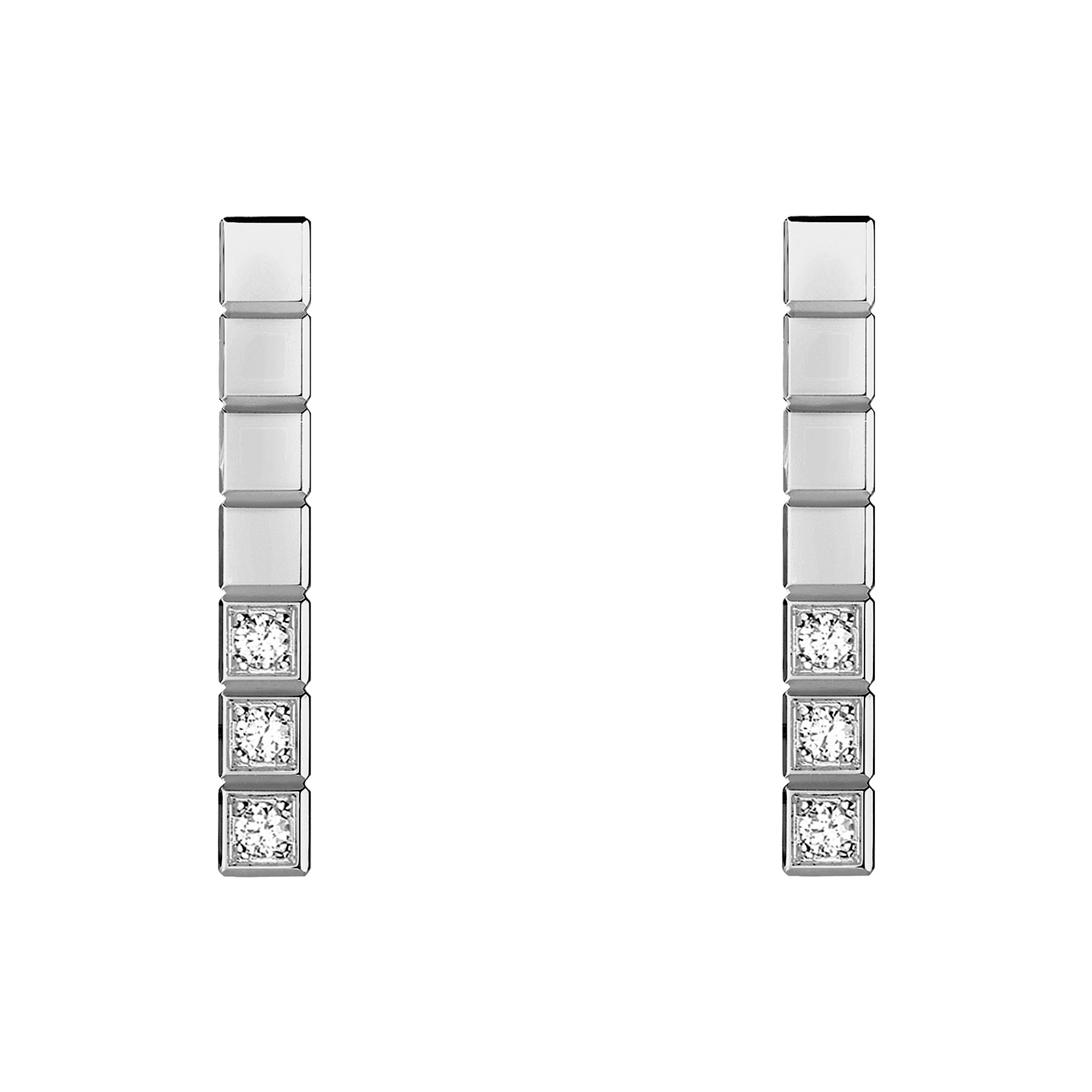 Schmuck: Chopard Ice Cube Brillant Ohrstecker Weißgold 17.5 mm aus 750 Weißgold von CHOPARD