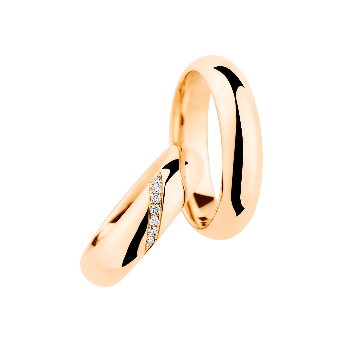 Schmuck: Christian Bauer Brillant Trauringe Roségold 5.5 mm aus 750 Roségold von Christian Bauer