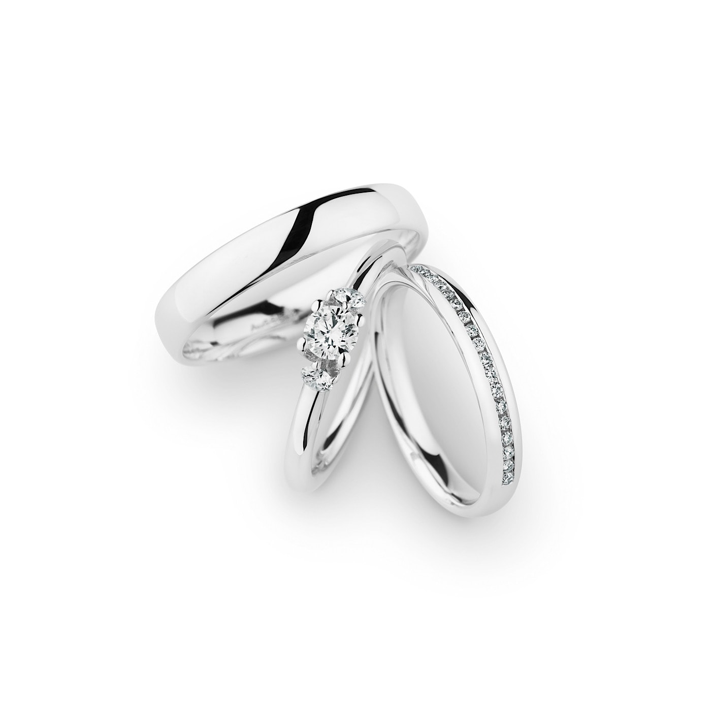 Schmuck: Christian Bauer Brillant Trauringe Weißgold 3 & 4 mm aus 585 Weißgold von Christian Bauer