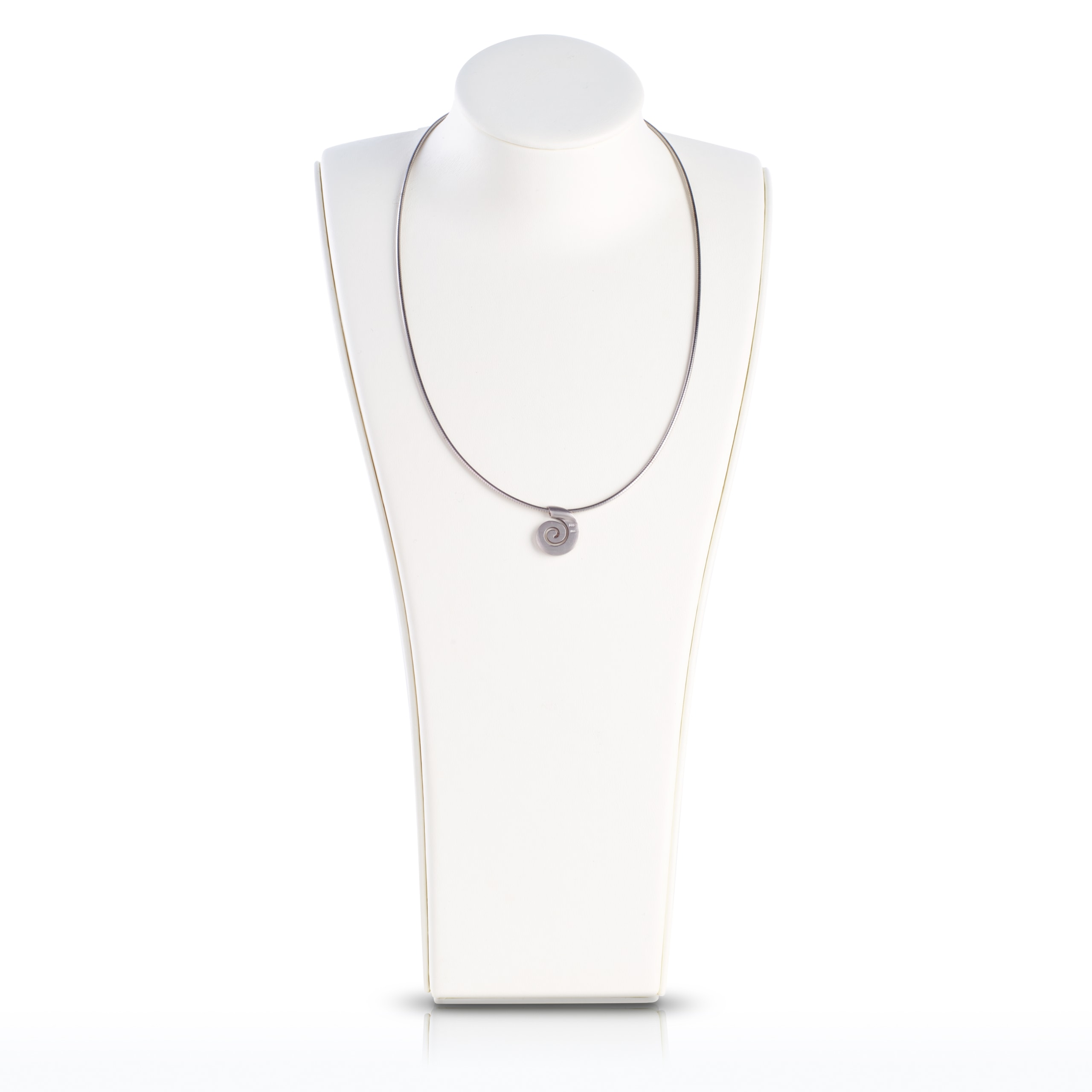 Schmuck: Halsreif mit Brillant Spirale Weißgold 42 cm aus 585 Weißgold von Last Pieces