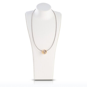 Schmuck: Bunz Halsreif mit Brillant Kugel Platin 50 cm aus Edelstahl von Last Pieces