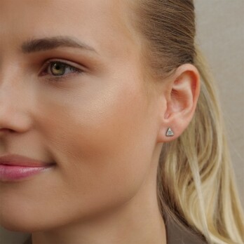 Schmuck: Brillant Ohrstecker Dreieckschliff Weißgold aus 750 Weißgold von Jewels by Eckstein