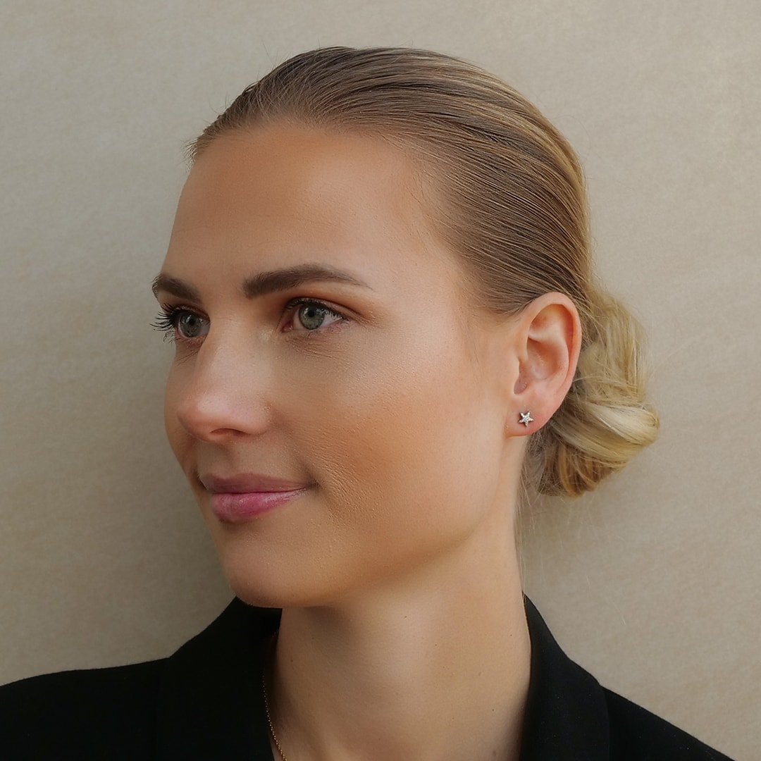 Schmuck: Brillant Ohrstecker Sternform Weißgold aus 585 Weißgold von Jewels by Eckstein