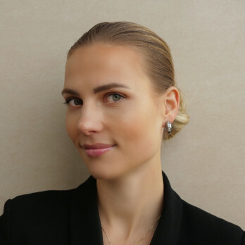 Schmuck: Brillant Creolen Weißgold Matt 18.5 mm aus 750 Weißgold von Last Pieces