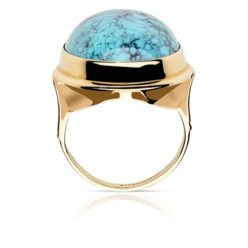 Schmuck: Türkis Ring Gelbgold Gr. 53 aus 750 Gelbgold von Last Pieces