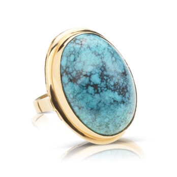 Schmuck: Türkis Ring Gelbgold Gr. 53 aus 750 Gelbgold von Last Pieces