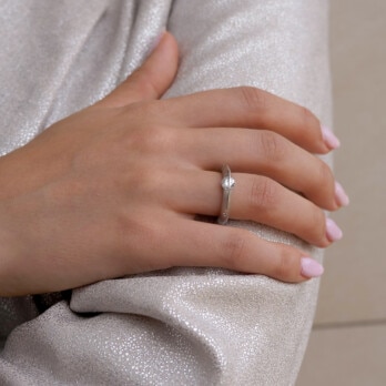 Schmuck: Schaffrath Solitaire Brillant Ring Weißgold Gr. 53 aus 950 Platin von Jewels by Eckstein