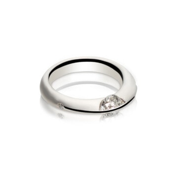 Schmuck: Schaffrath Solitaire Brillant Ring Weißgold Gr. 53 aus 950 Platin von Jewels by Eckstein
