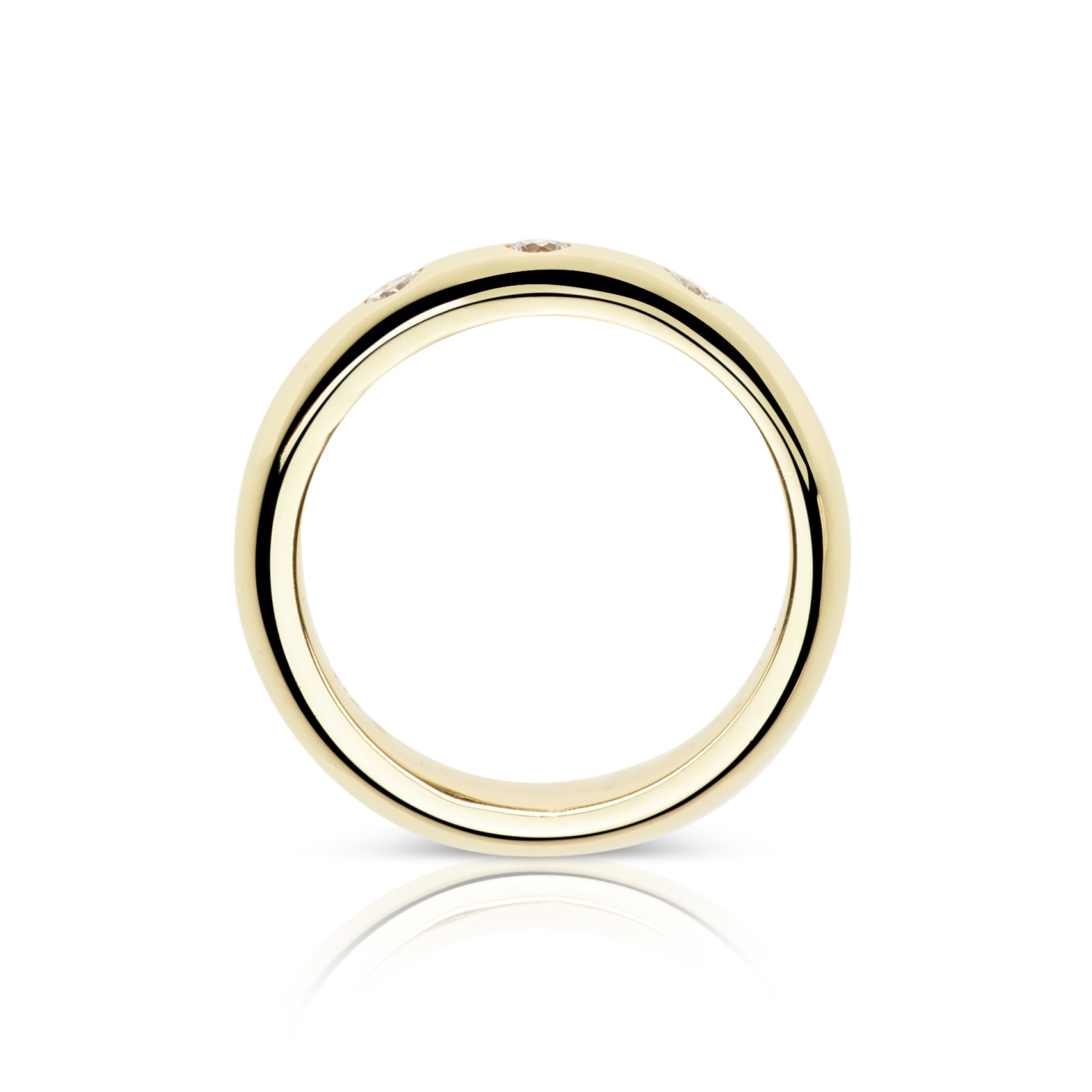 Gold: Brillant Ring Gelbgold gewölbt Gr. 55 aus 585 Gelbgold von Jewels by Eckstein