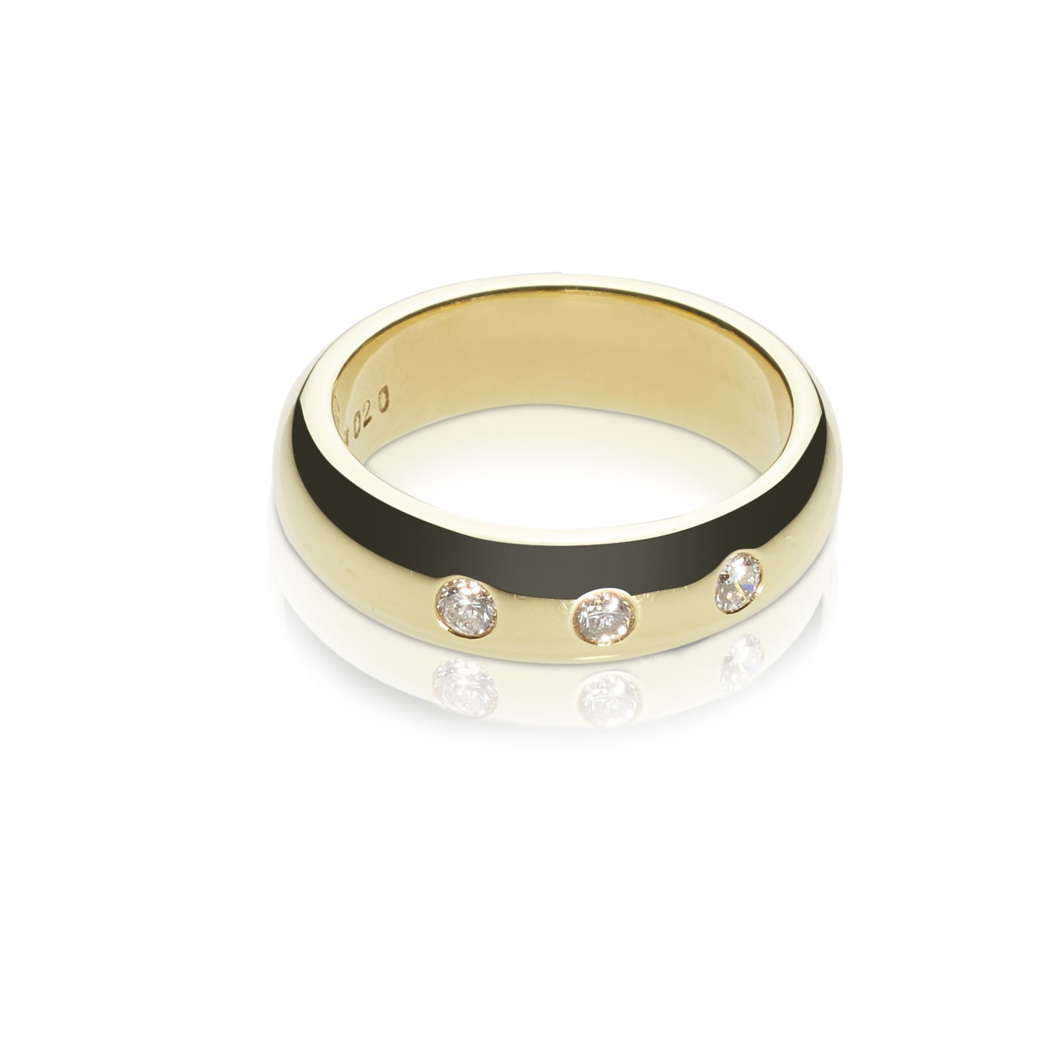 Gold: Brillant Ring Gelbgold gewölbt Gr. 55 aus 585 Gelbgold von Jewels by Eckstein