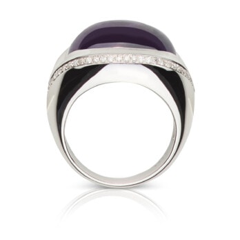 Schmuck: Amethyst Ring Weißgold & Brillanten Gr. 56 aus 750 Weißgold von Last Pieces
