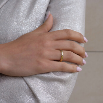 Schmuck: Brillant Trauring Gelbgold & Weißgold Gr. 54 aus 585 Weißgold von Jewels by Eckstein