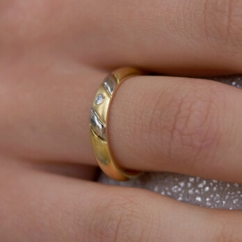 Schmuck: Brillant Trauring Gelbgold & Weißgold Gr. 54 aus 585 Weißgold von Jewels by Eckstein