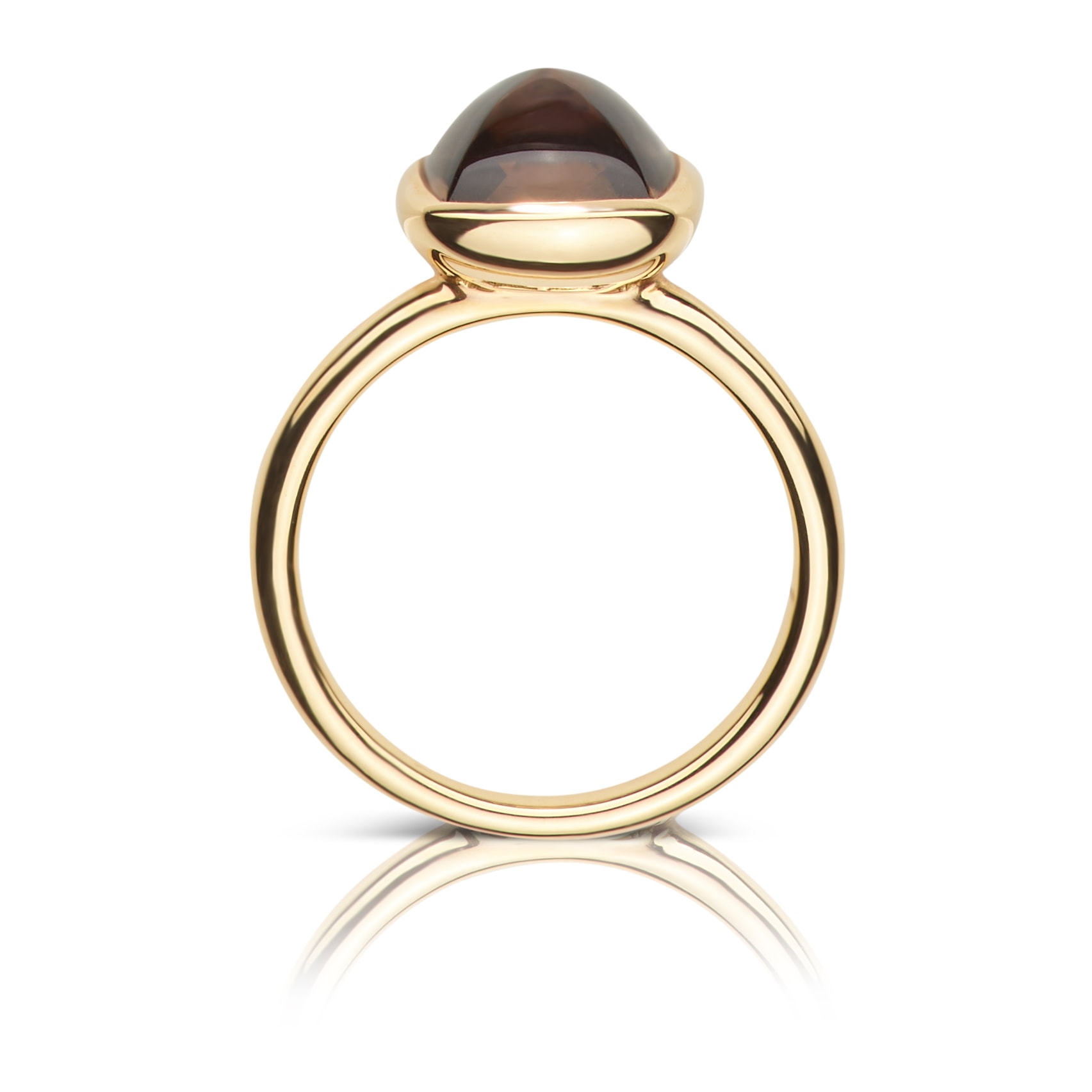 Schmuck: Rauchquarz Ring Roségold poliert Gr. 56 aus 750 Gelbgold von Jewels by Eckstein