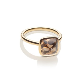 Schmuck: Rauchquarz Ring Roségold poliert Gr. 56 aus 750 Gelbgold von Jewels by Eckstein