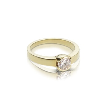 Schmuck: Solitaire Ring Gelbgold & Brillant Gr. 52 aus 585 Gelbgold von Last Pieces