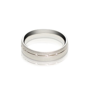 Schmuck: Christian Bauer Trauring Weißgold & Brillanten Gr. 52 aus 750 Weißgold von Christian Bauer