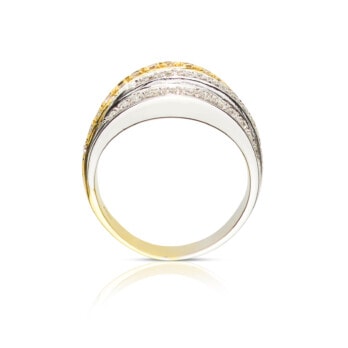 Schmuck: Diamant Ring Gelbgold & Weißgold Gr. 54 aus 750 Weißgold von Last Pieces