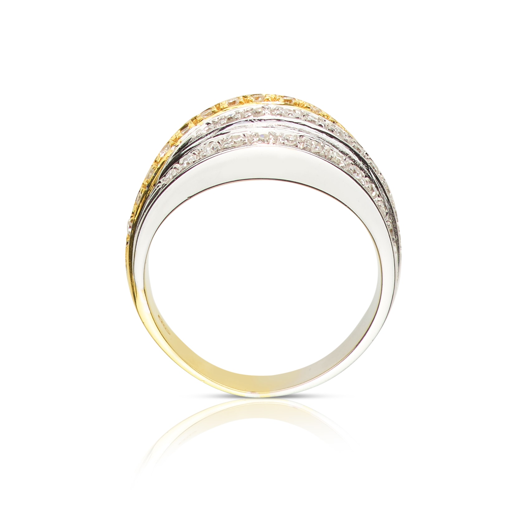 Schmuck: Diamant Ring Gelbgold & Weißgold Gr. 54 aus 750 Weißgold von Last Pieces