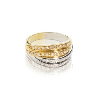 Schmuck: Diamant Ring Gelbgold & Weißgold Gr. 54 aus 750 Weißgold von Last Pieces